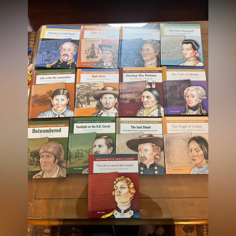 Great moments in American history kids books lot